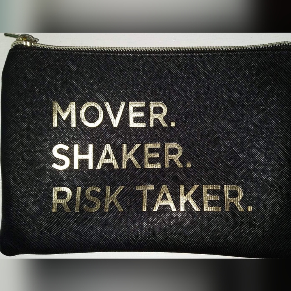 Ruby & Cash "Mover. Shaker. Risk Taker." Cosmetic bag